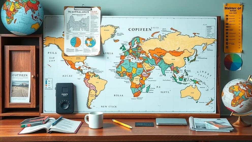 Europas länder på en karta med namn