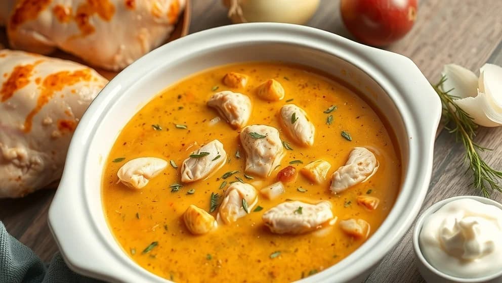 Krämig kycklinggryta med crème fraiche