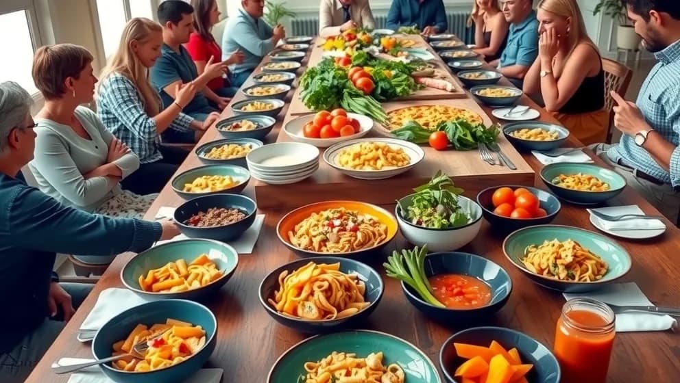 Mat till många fest