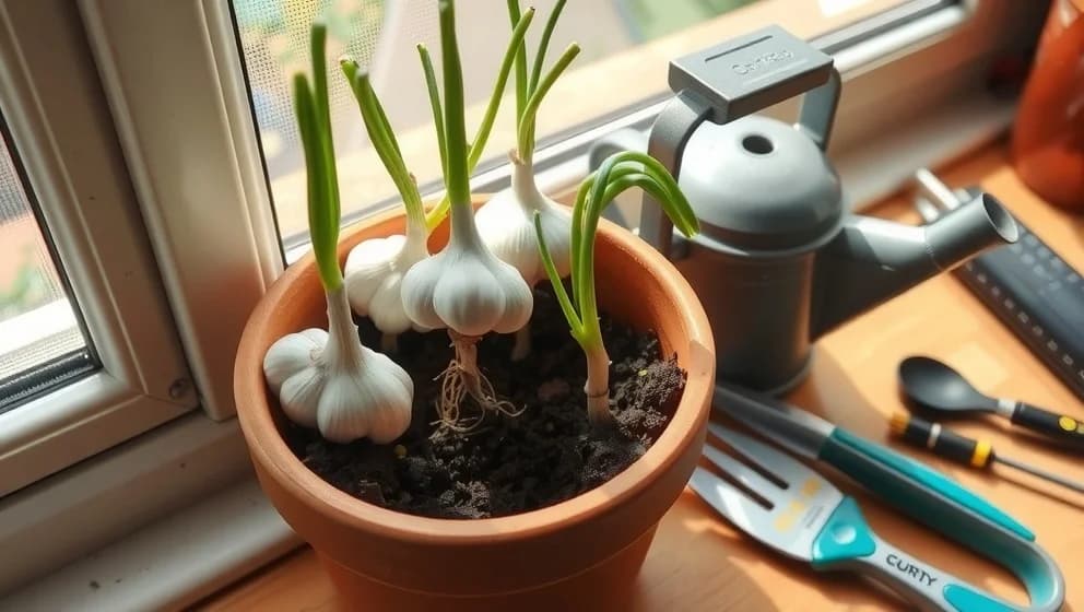 Odla vitlök i kruka hemma