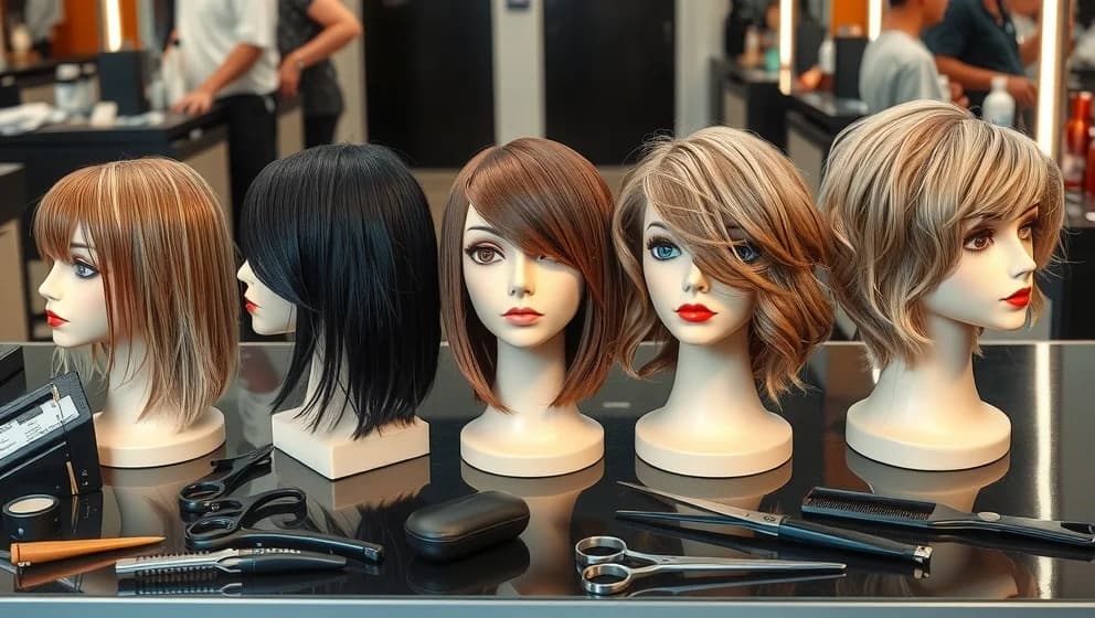 Uppklippt axellångt hår passar för alla